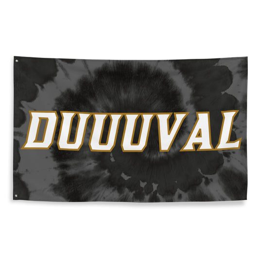 Duuuval Flag Tie Dye Black, DTWD Flag ,Jags Flag, Jacksonville Jags flag, Gifts for Him, Dorm, Duval, Gifts for Jags Fans