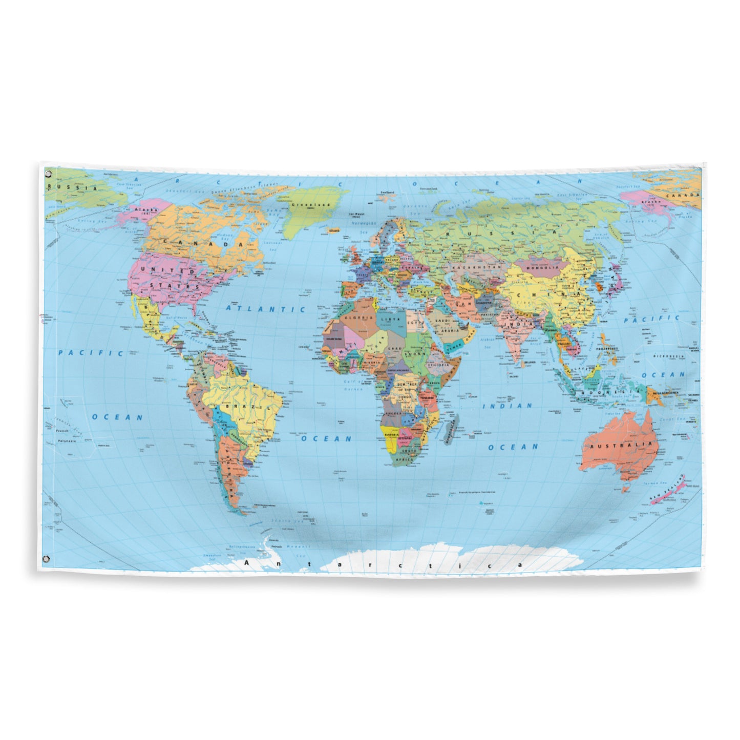 World Map Flag - Map of the World Flag