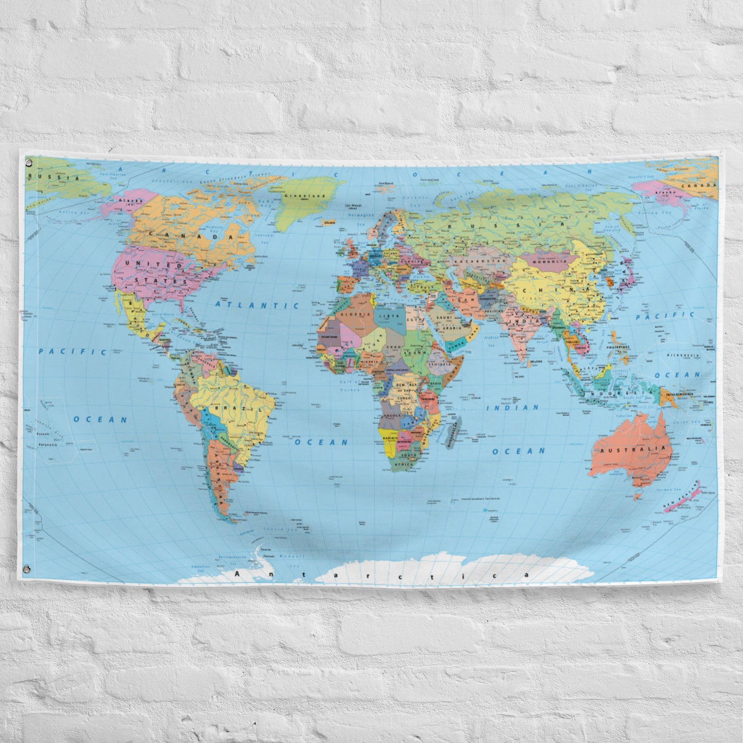 World Map Flag - Map of the World Flag