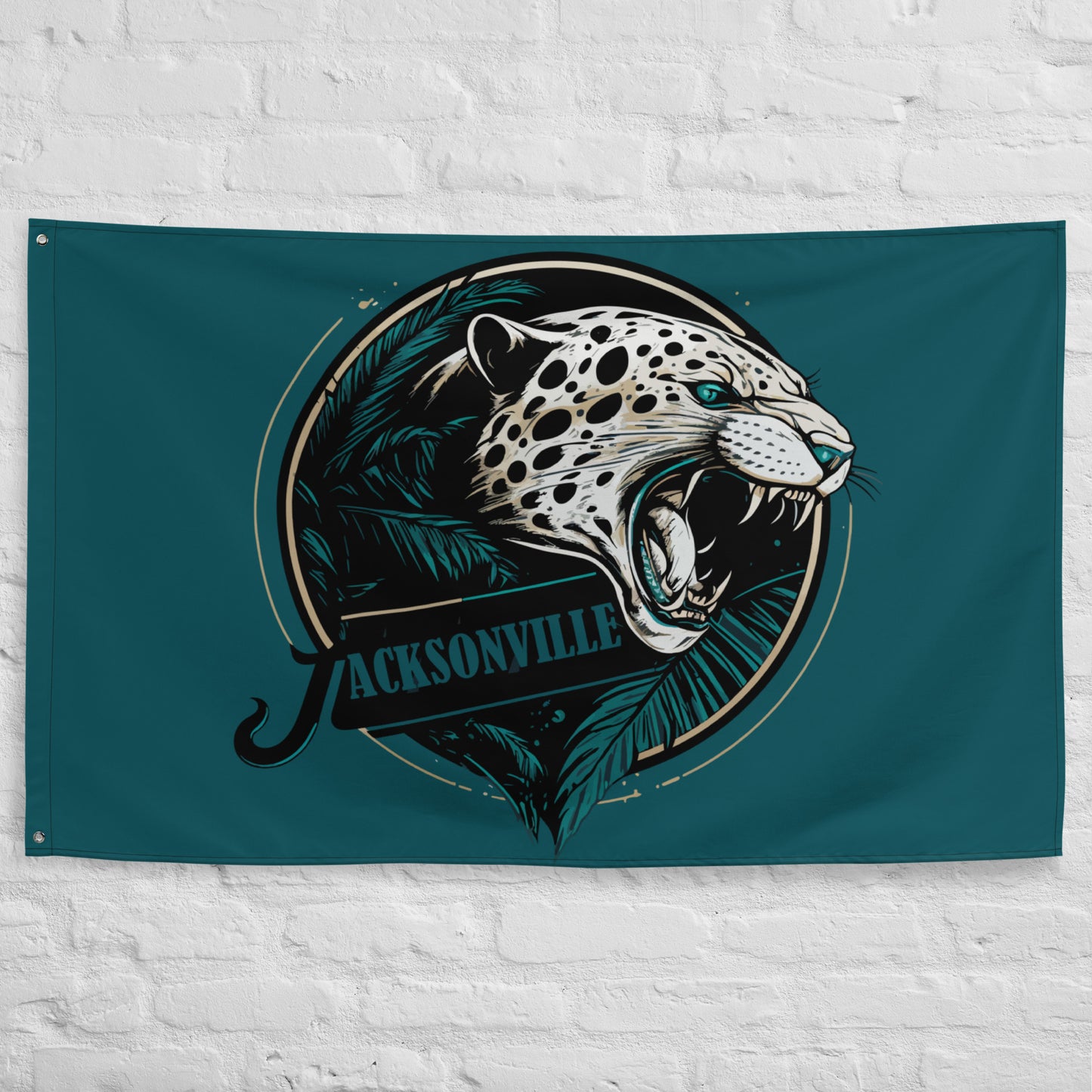 Jacksonville Jaguar Flag - OG Teal