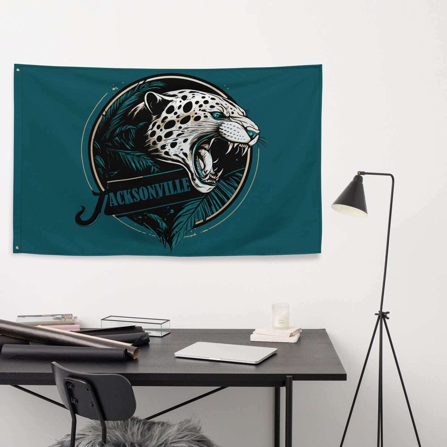 Jacksonville Jaguar Flag - OG Teal