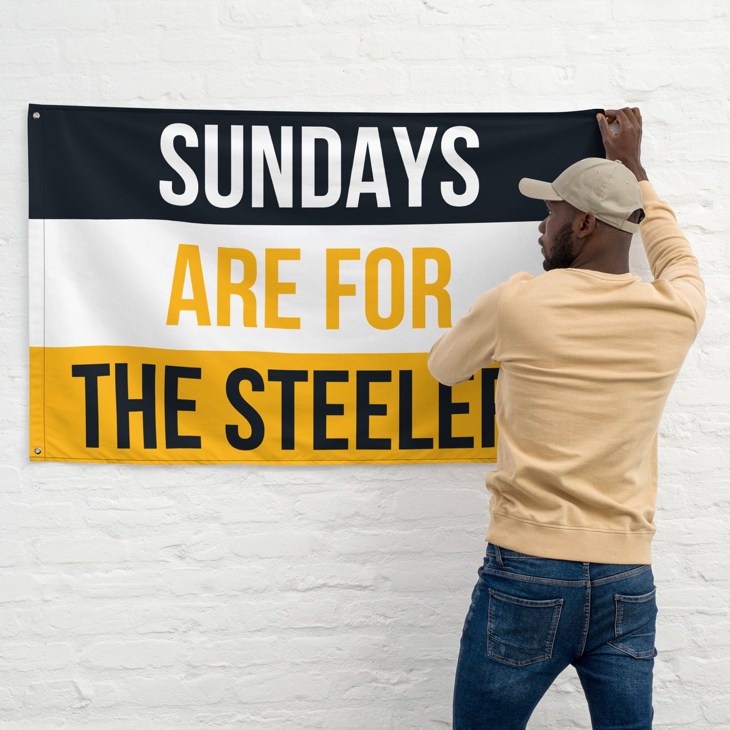 Sundays are for the Steelers Flag,  Pittsburgh Steelers Flag, Football Tailgate Flag