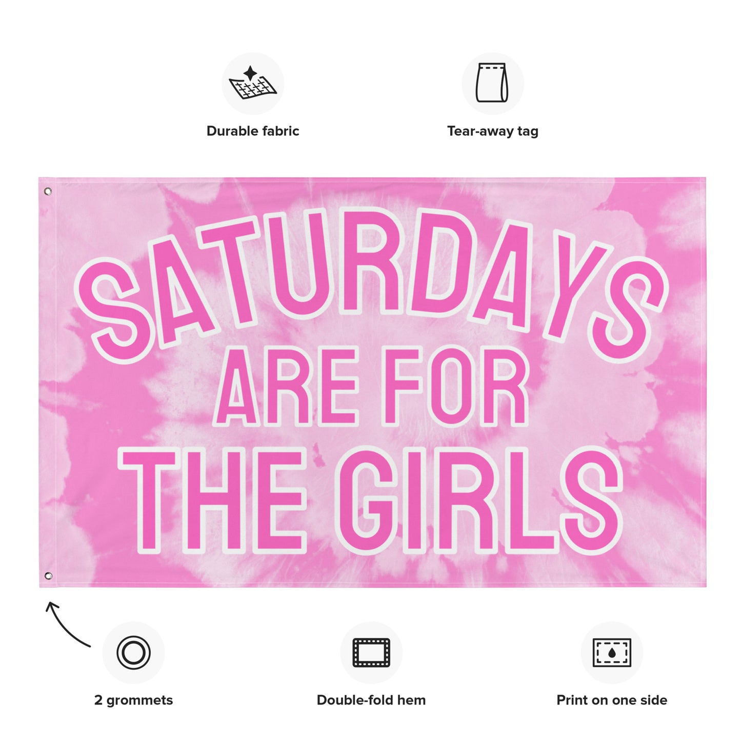 Saturdays are for the Girls, Tie Dye, Funny Tapestry, College Funny Tapestry, Dorm Tapestry, Tapestry For Girls, Dorm Decor, Apartment Decor