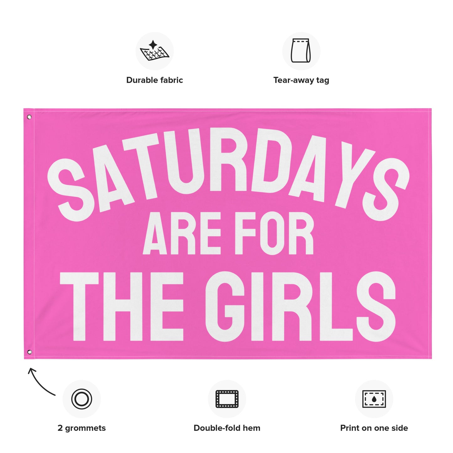 Saturdays are for the Girls, Funny Tapestry, College Funny Tapestry, Dorm Tapestry, Tapestry For Girls, Dorm Decor, Apartment Decor