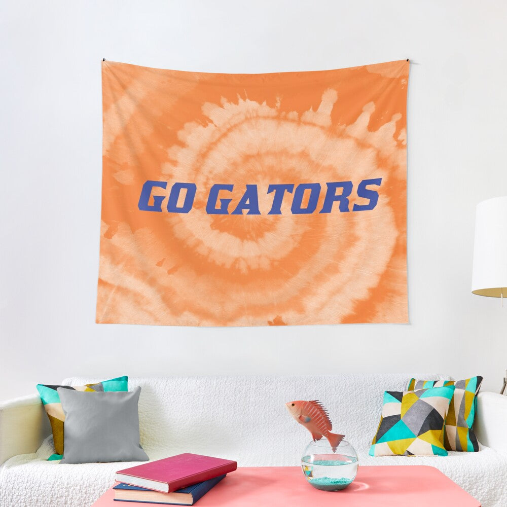 Go Gators Orange Tie Dye Wall Tapestry