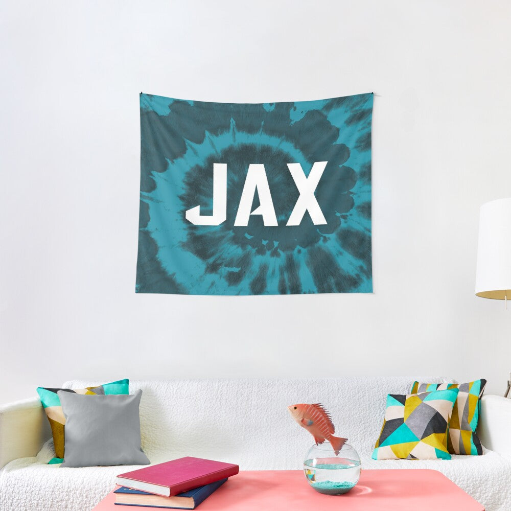 JAX Teal Tie Dye Wall Tapestry