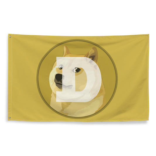 DOGE LOGO FLAG (V1) - Gold