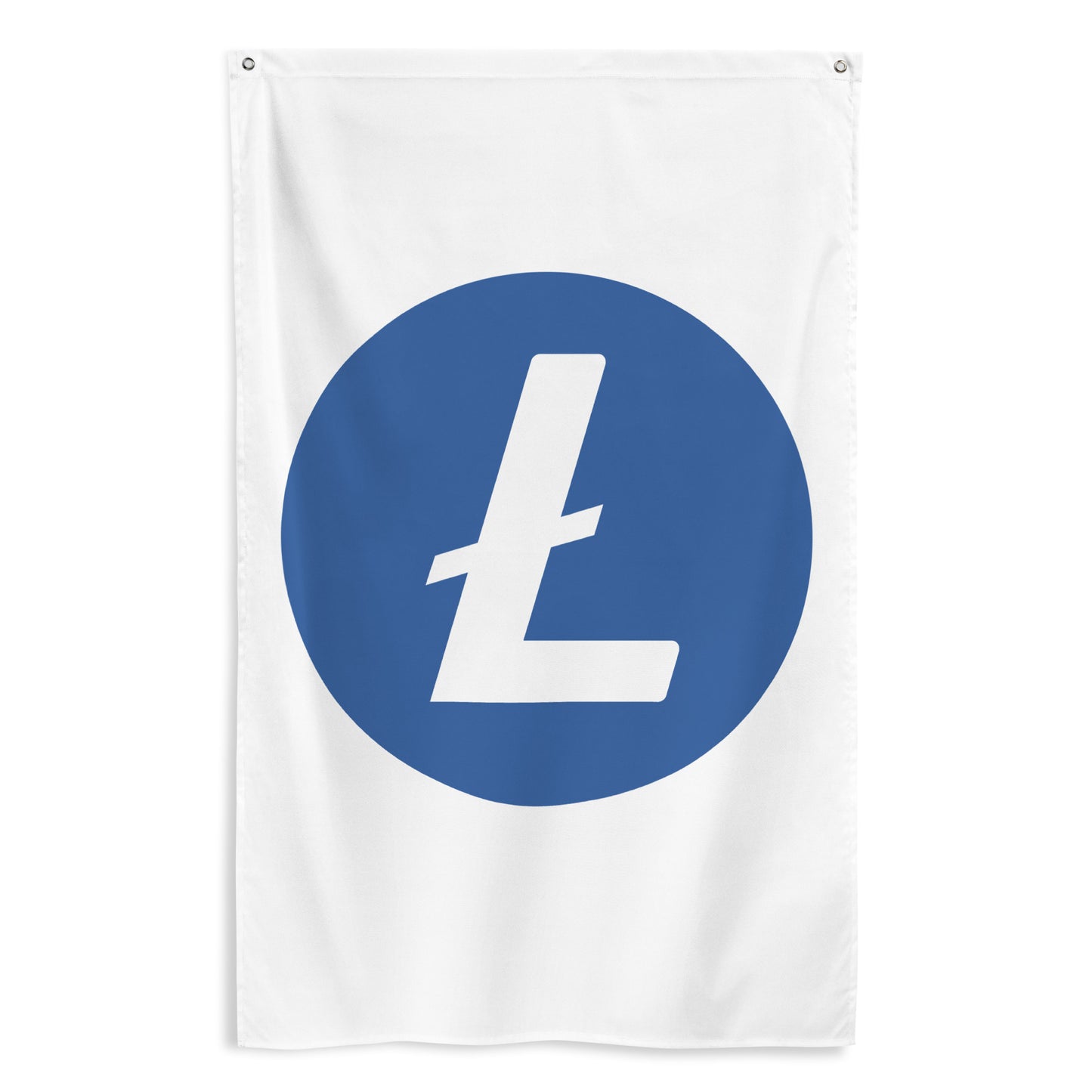 LITECOIN (LTC) LOGO FLAG (V3) - Vertical