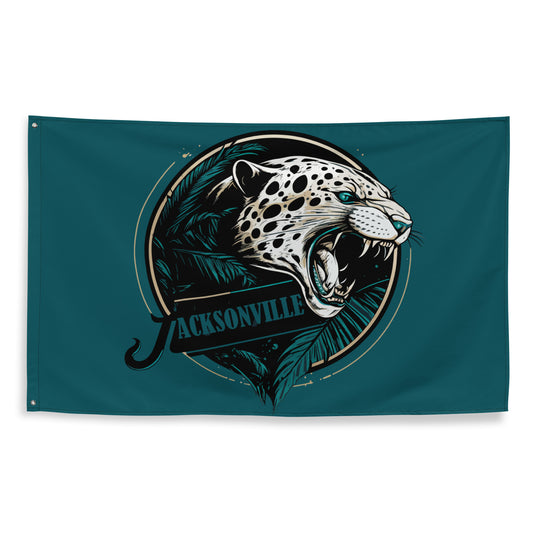 Jacksonville Jaguar Flag - OG Teal