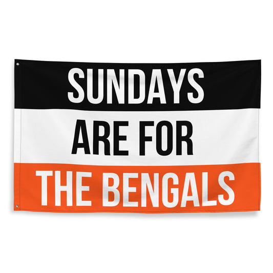 Sundays are for the Bengals Flag, Cincinnati Bengals , Football Tailgate Flag