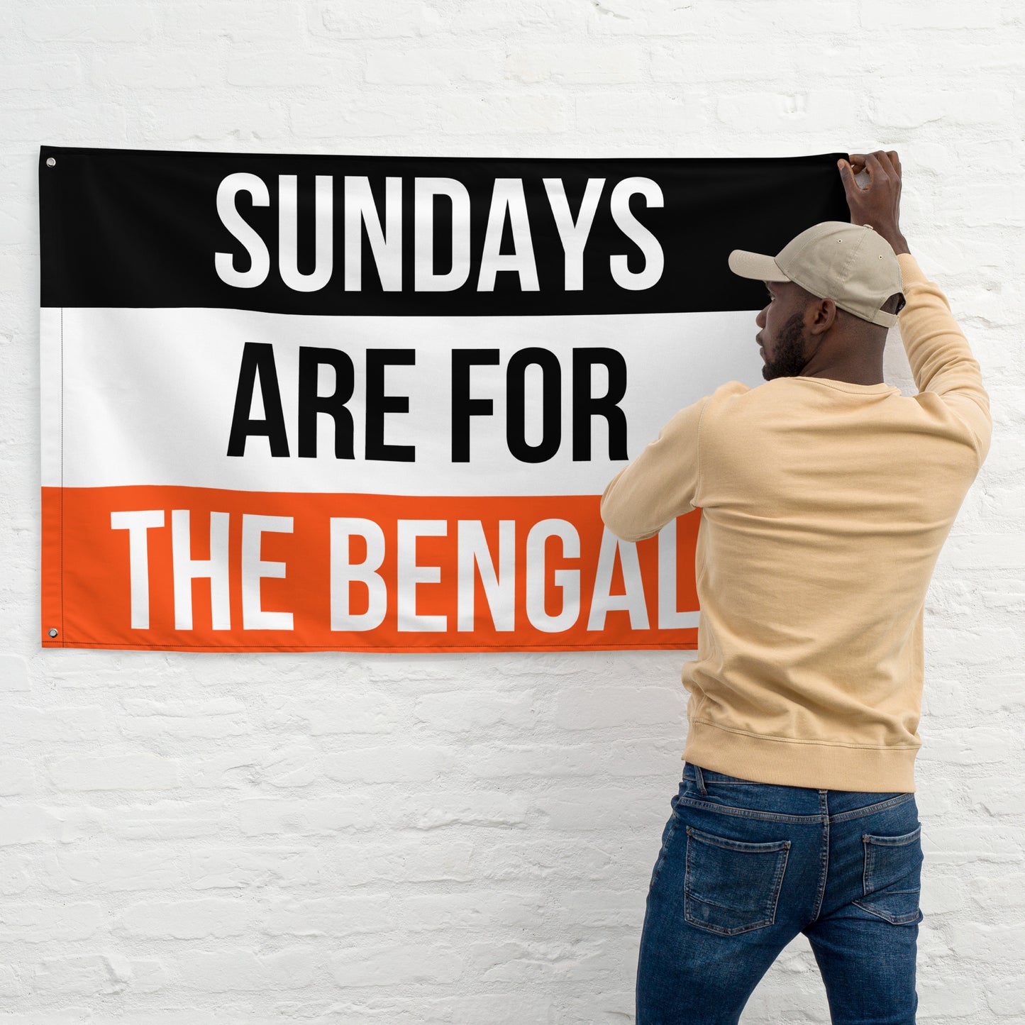 Sundays are for the Bengals Flag, Cincinnati Bengals , Football Tailgate Flag
