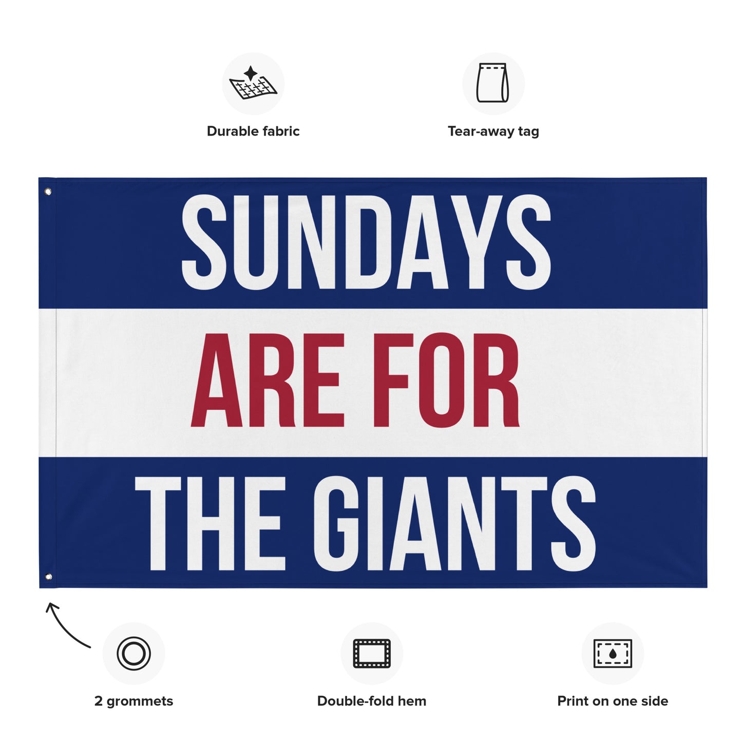 Sundays are for the Giants Flag, New York Giants Flag, Football Tailgate Flag