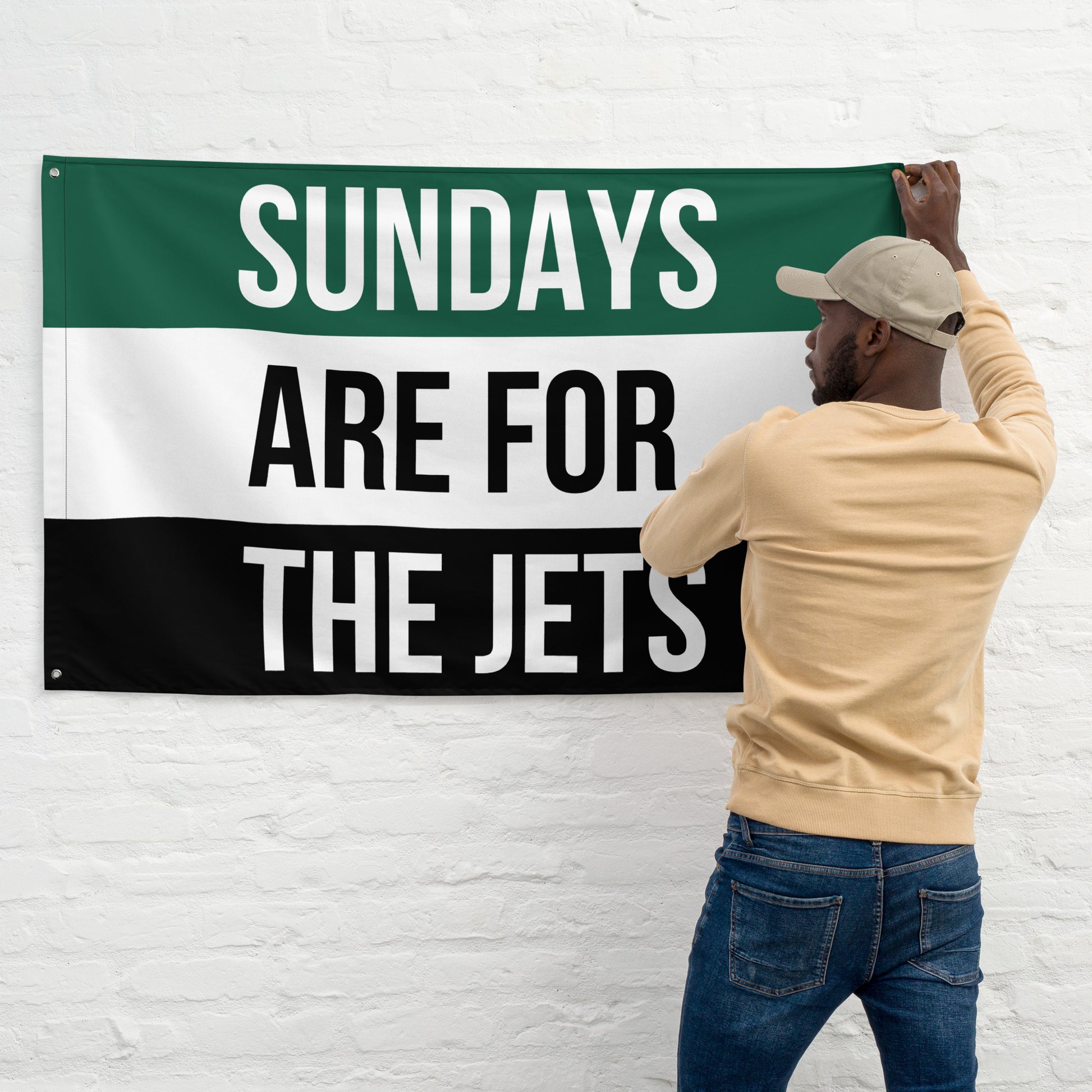 Sundays are for the Jets Flag, New York Jets Flag, Football