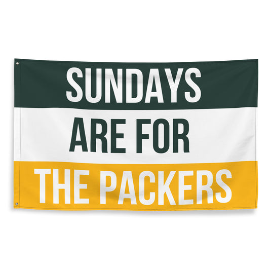 Sundays are for the Packers Flag, Green Bay Packers Flag, Football Tailgate Flag
