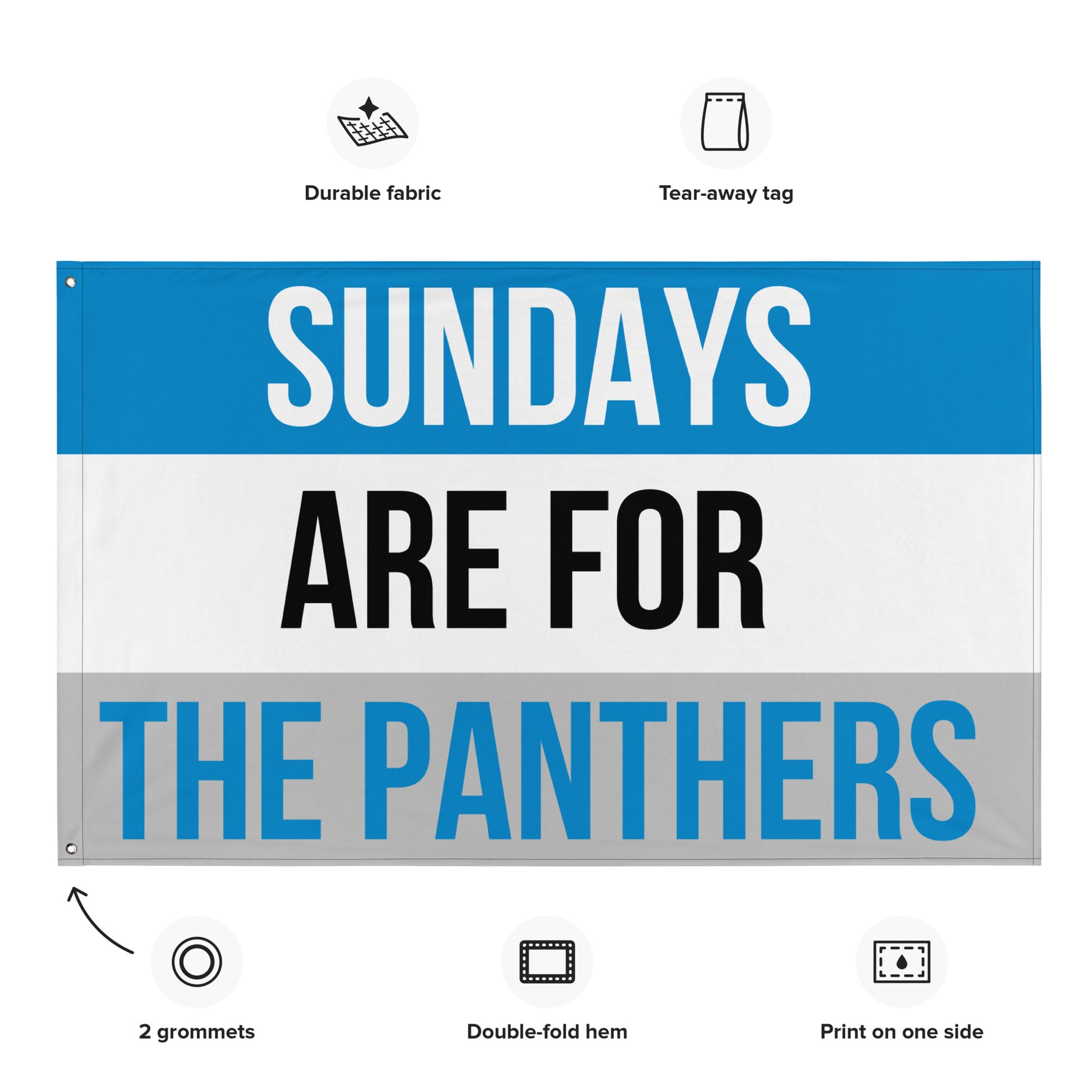 Sundays are for the Panthers Flag, Carolina Panthers Flag