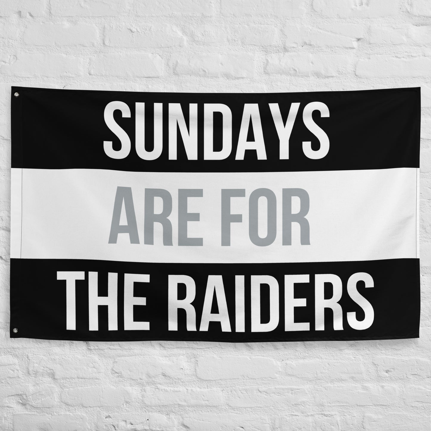 Sundays are for the Raiders Flag, Las Vegas Raiders Flag, Football Tailgate Flag
