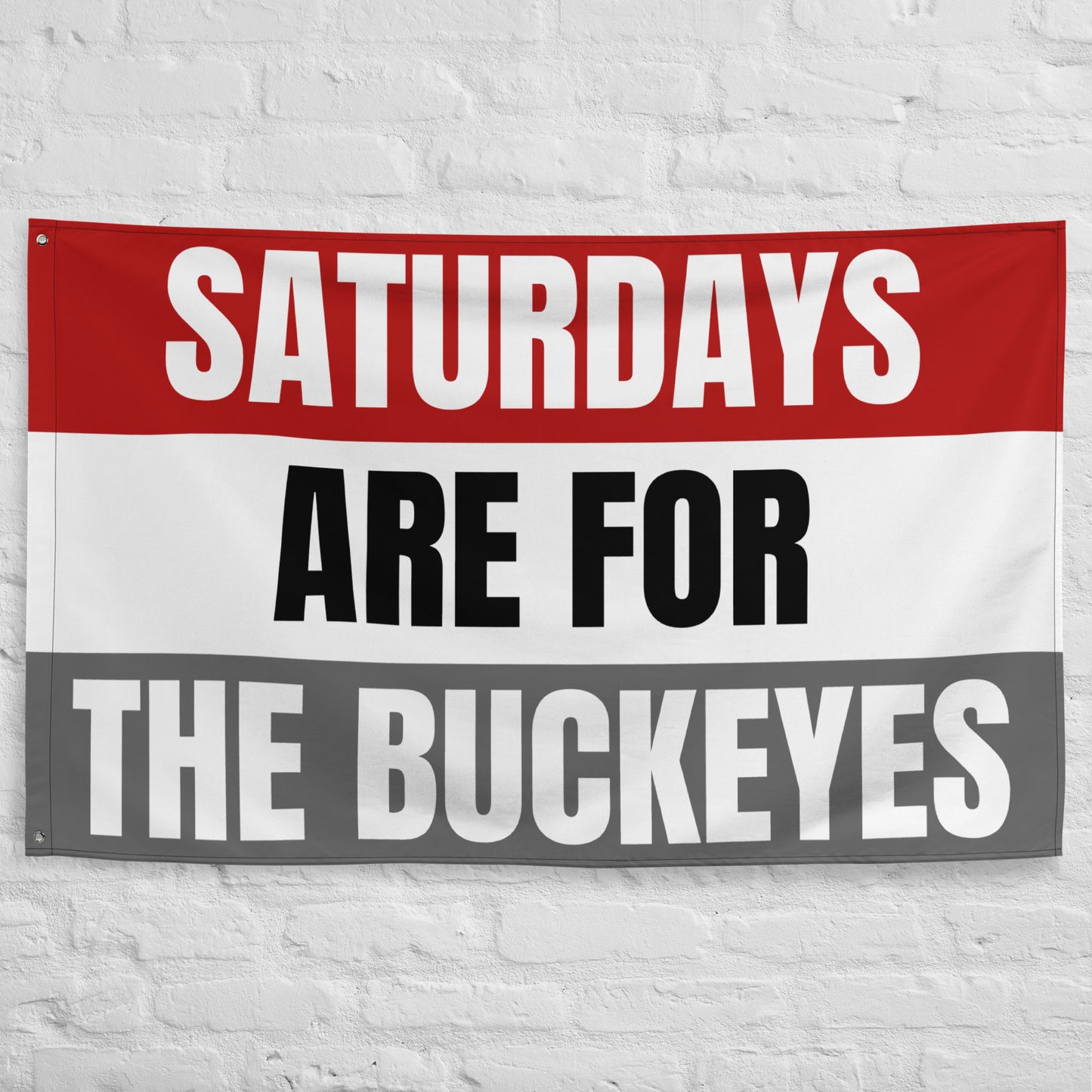 Large Buckeyes Banner, Saturdays are for the Buckeyes Tapestry, Dorm, University Tailgate Flag Gift for Him