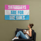 Saturdays are for the Girls, Pink and Blue, Funny Tapestry, College Funny Tapestry, Dorm Tapestry, Tapestry For Girls, Dorm, Apartment Decor