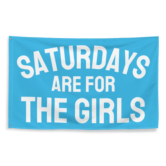 Saturdays are for the Girls, Blue, Funny Tapestry, College Funny Tapestry, Dorm Tapestry, Tapestry For Girls, Dorm Decor, Apartment Decor