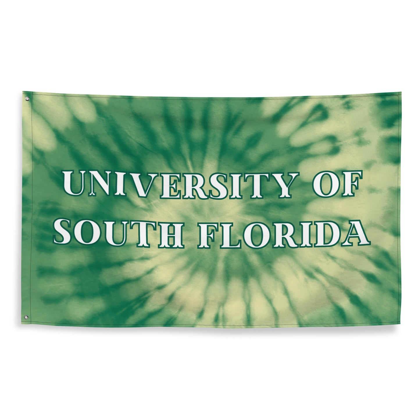 Large USF Banner, University of Florida Tie Dye Flag ,USF Flag, Large Bulls Banner, USF Flag, Dorm, Tailgate Flag
