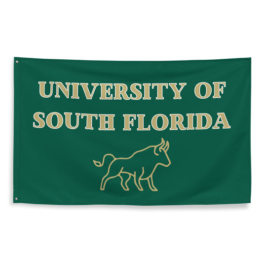 Large USF Banner, University of South Florida Flag, Large Bulls Banner, USF Flag, Dorm, Tailgate Flag