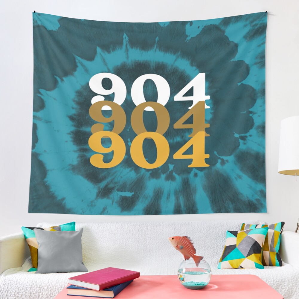 904 Teal Tie Dye Wall Tapestry